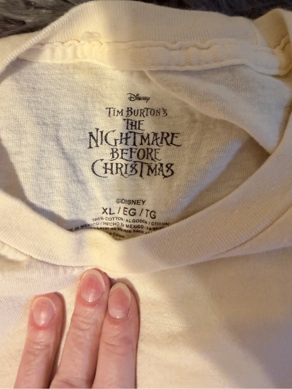 Disney The Nightmare Before Christmas Cream Graphic Tee - Picture 3 of 8